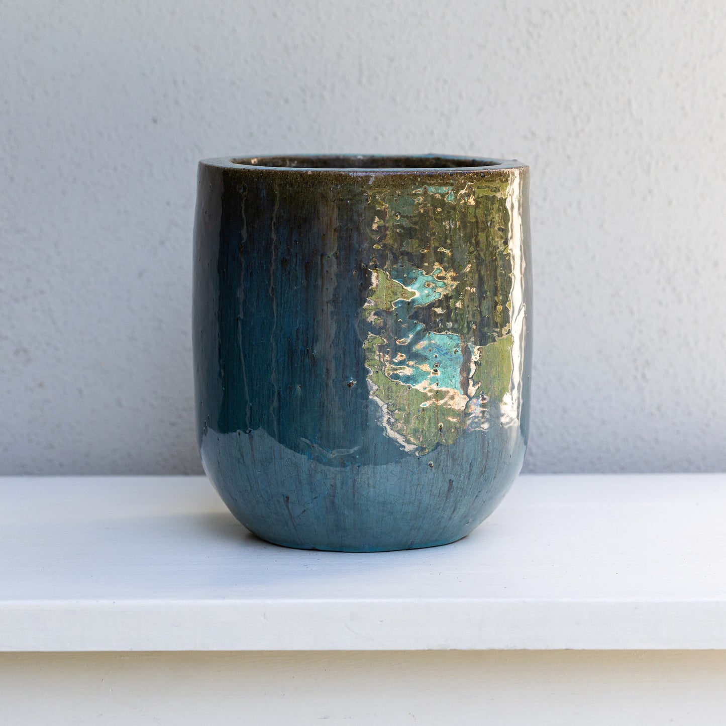 Blue Dipped Pot